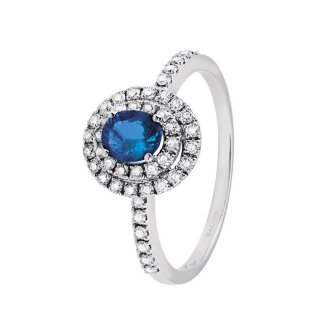 Salvini - Anello Dora - Oro Bianco - Diamante/Zaffiro