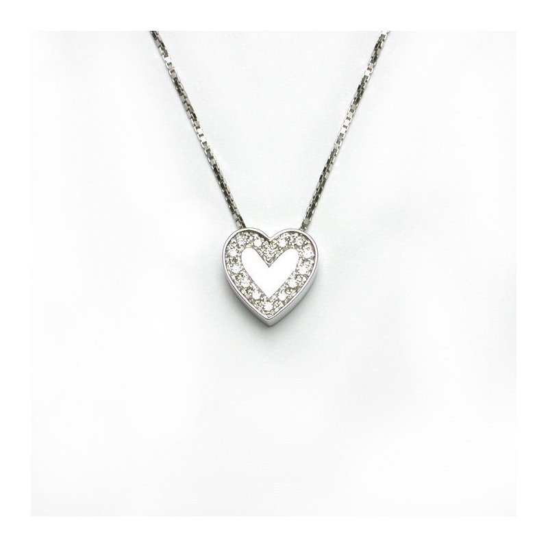 Salvini - Collier I Cuori - Oro Bianco - Diamante