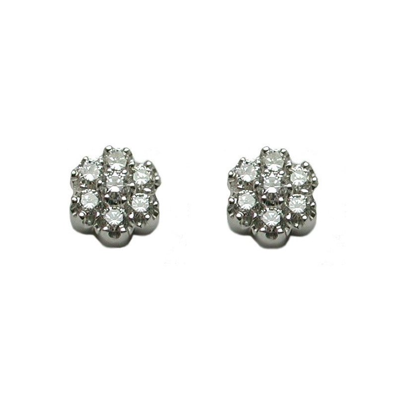 Salvini - Orecchini Rosette - Oro Bianco - Diamante