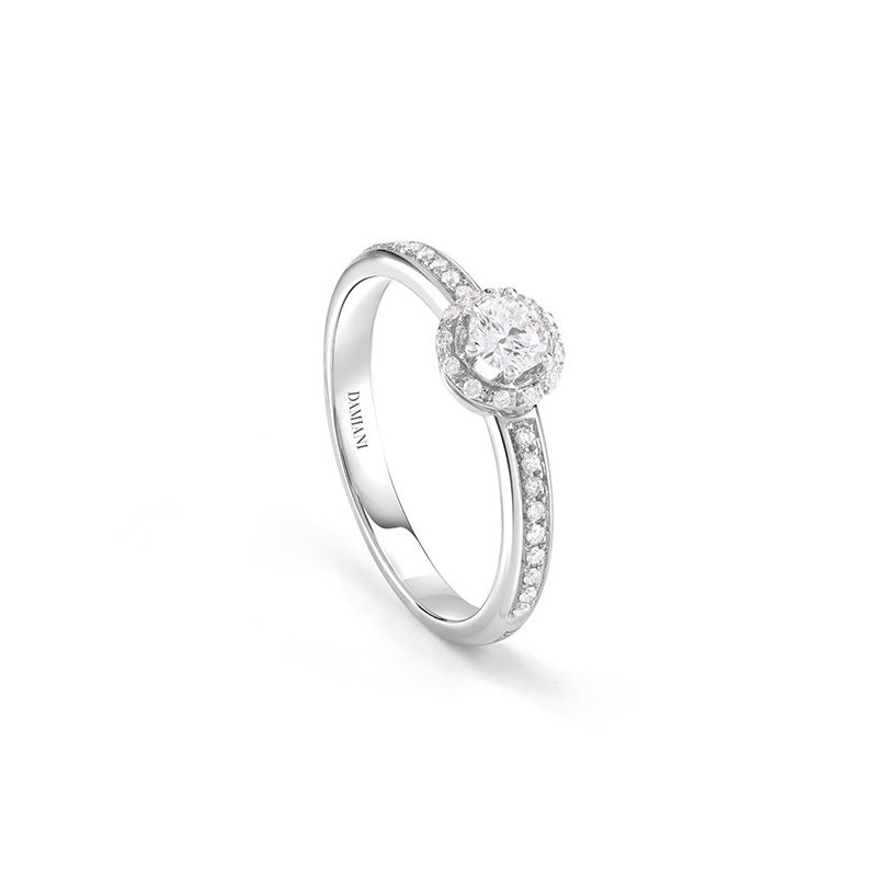 Damiani - Anello Minou Full Pave' - Oro Bianco - Diamante
