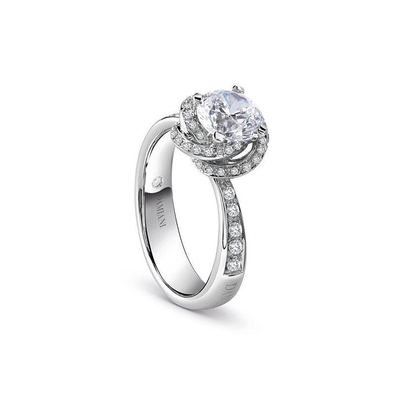 Damiani - Anelli Bocciolo Full Pave' - Oro Bianco - Diamante
