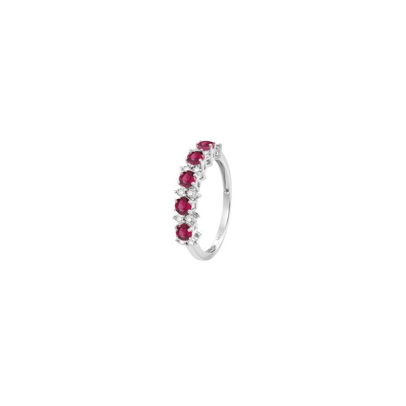Bliss - Anello Rugiada Colors - Oro Bianco - Rubino