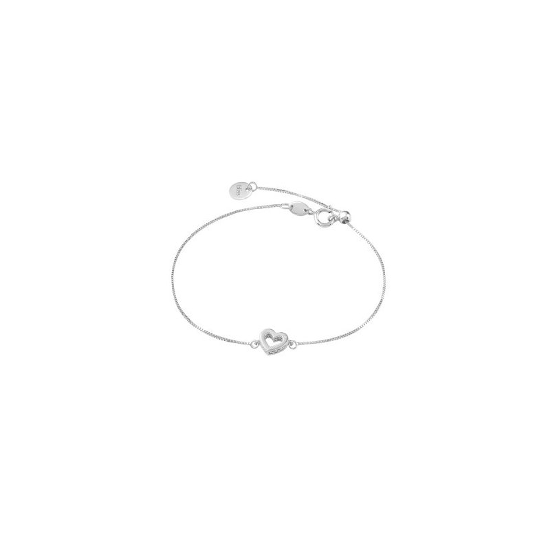 Bliss - Bracciale Cuore - Oro Bianco - Diamante