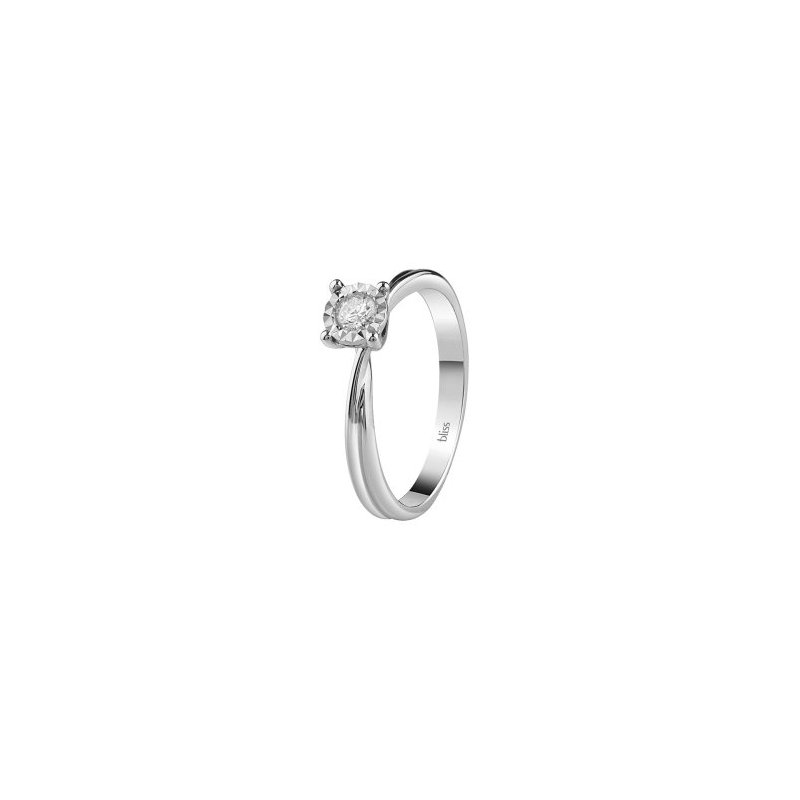 Bliss - Anello Rugiada - Oro Bianco - Diamante