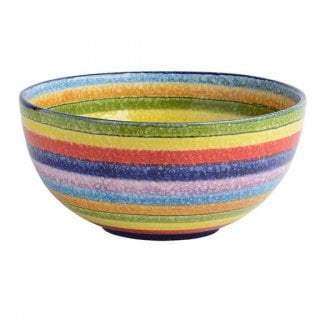 Modigliani - Insalatiera Pop Righe - Ceramica - 26Cm