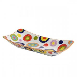 Modigliani - Vassoio Pop Cerchi - Rettangolare - Ceramica