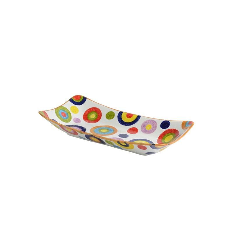 Modigliani - Vassoio Pop Cerchi - Rettangolare - Ceramica