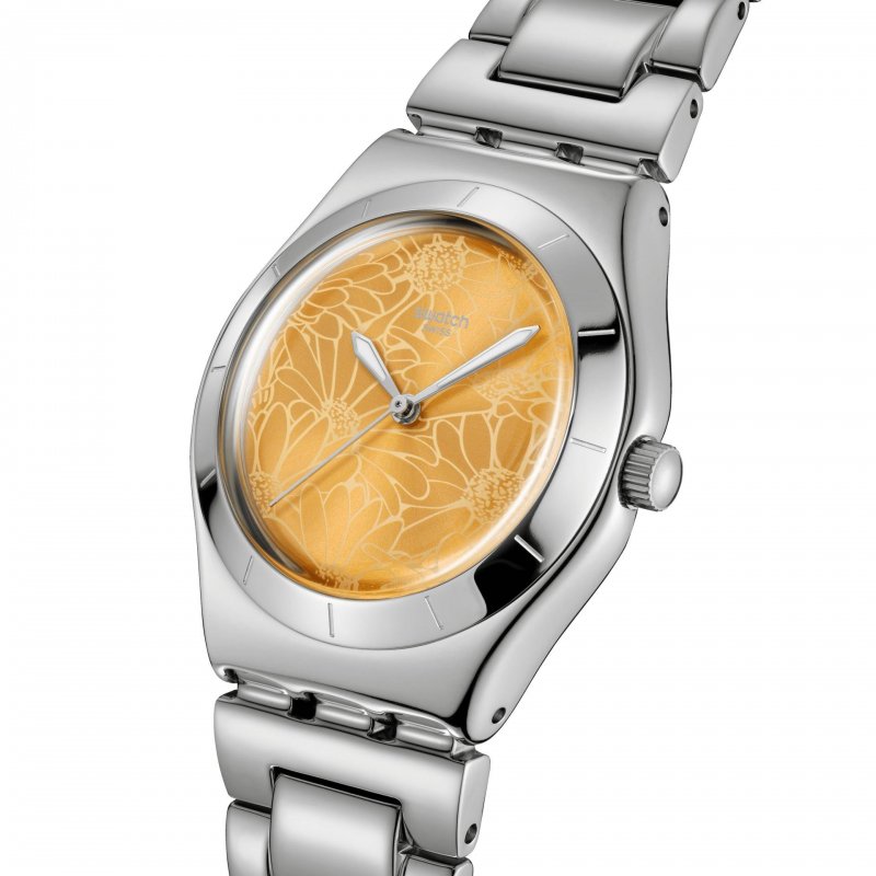 Swatch - Petal Swirl - Orologio In Acciaio - Giallo