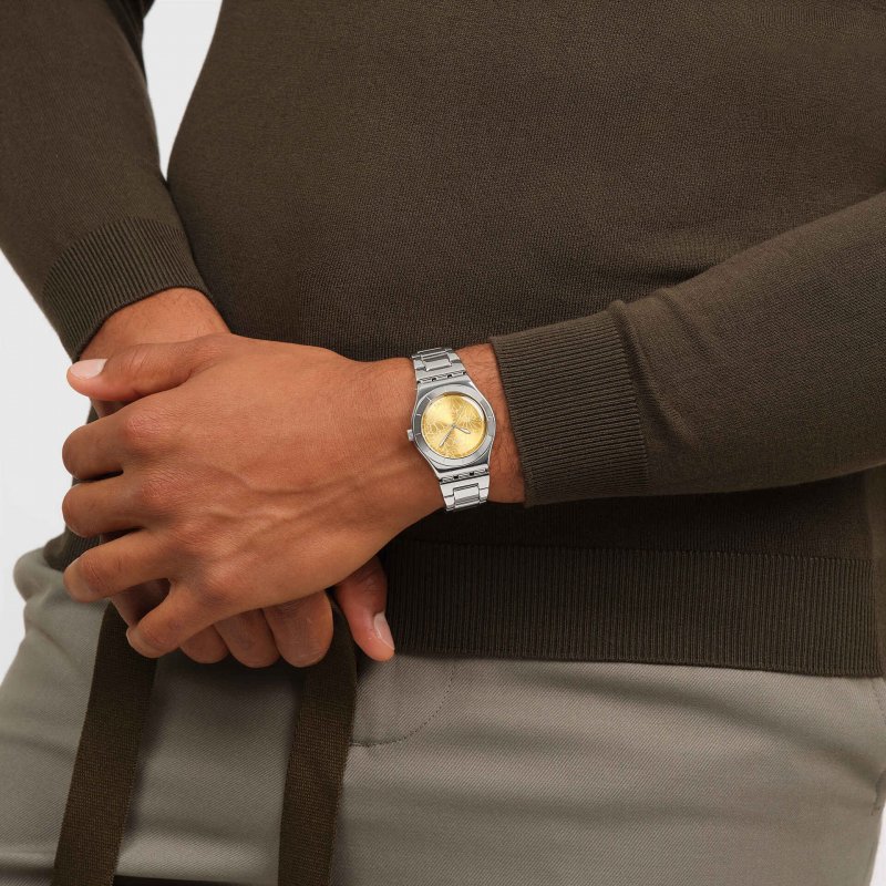 Swatch - Petal Swirl - Orologio In Acciaio - Giallo