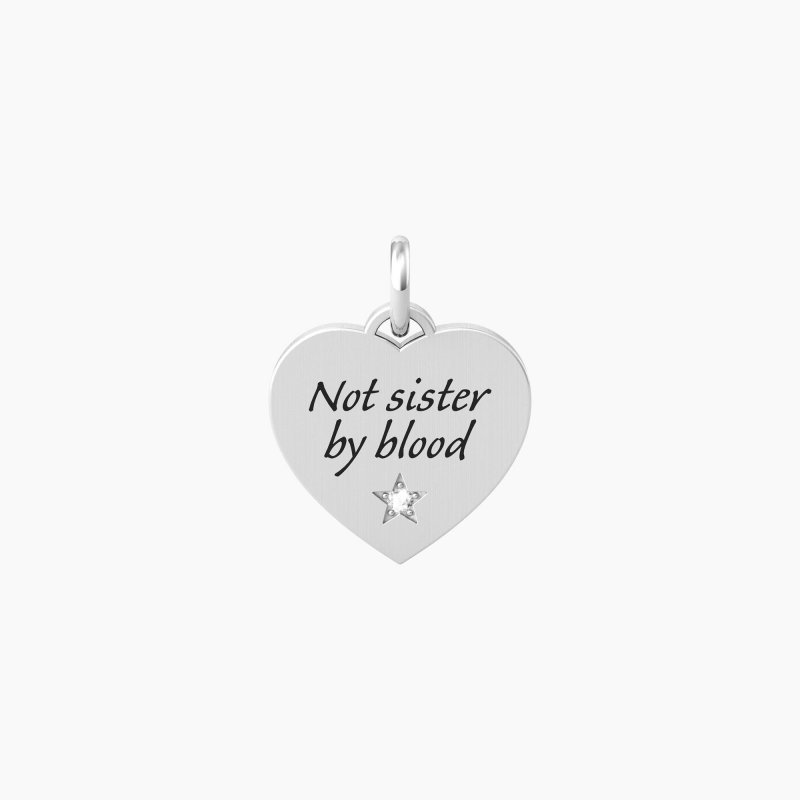 Kidult - Ciondolo Cuore Amigas - Acciaio - Cristallo