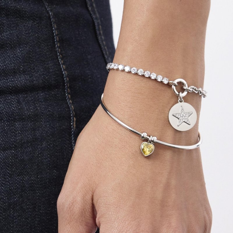 Kidult - Bracciale Duetto - Acciaio - Zirconi
