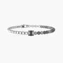 Kidult - Bracciale Uomo - Acciaio E Agata Grigia