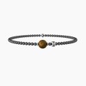 Kidult - Bracciale Uomo - Pvd Gunmetal - Occhio Di Tigre