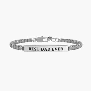 Kidult - Bracciale Best Dad - Acciaio Satinato