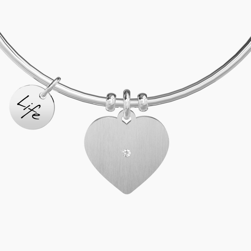 Kidult - Bangle Amor Vincit Omnia - Acciaio - Cristallo