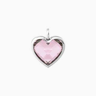 Kidult - Ciondolo Grande A Cuore - Glass Rosa
