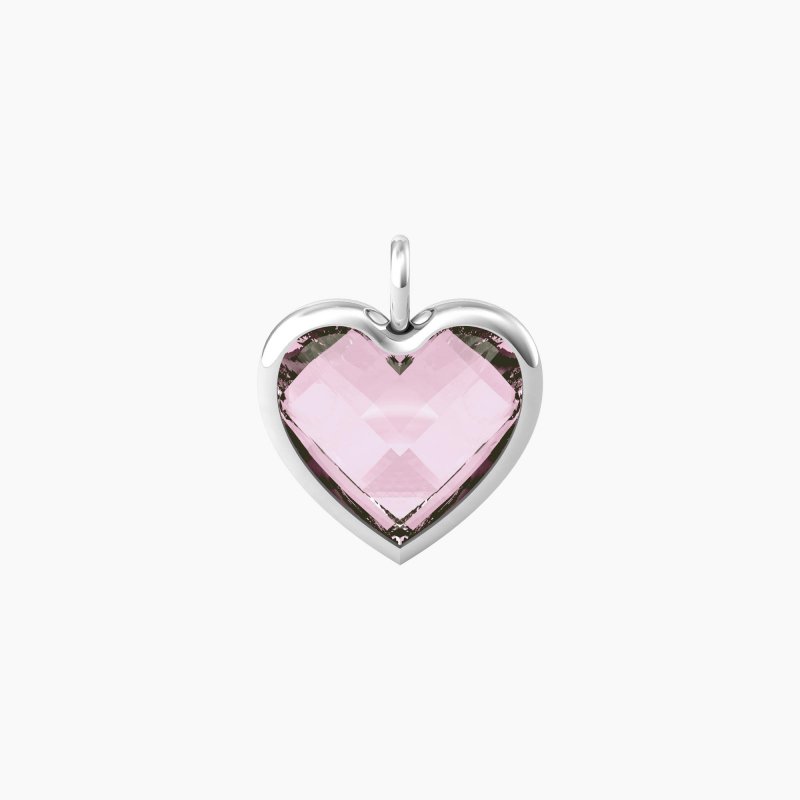 Kidult - Ciondolo Grande A Cuore - Glass Rosa