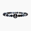 Kidult - Bracciale Elastico - Agata Blu - Uomo