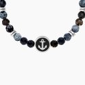 Kidult - Bracciale Elastico - Agata Blu - Uomo