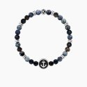 Kidult - Bracciale Elastico - Agata Blu - Uomo