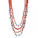 Nivy - Collana Multifilo Tracy - Corallo - Argento