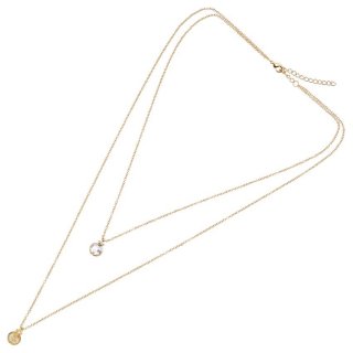Ottaviani - Collana Doppio Filo - Dorata - Cubic Zirconia