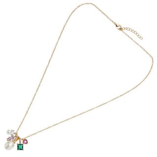 Ottaviani - Collana Dorata - Cubic Zirconia - Perle