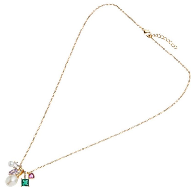 Ottaviani - Collana Dorata - Cubic Zirconia - Perle