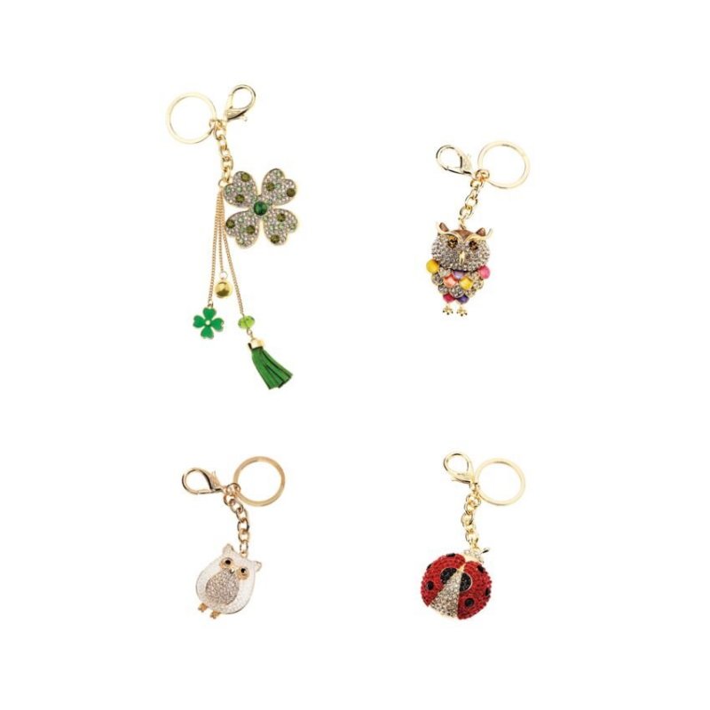 Ottaviani - Portachiavi Coccinella - Acciaio Con Strass