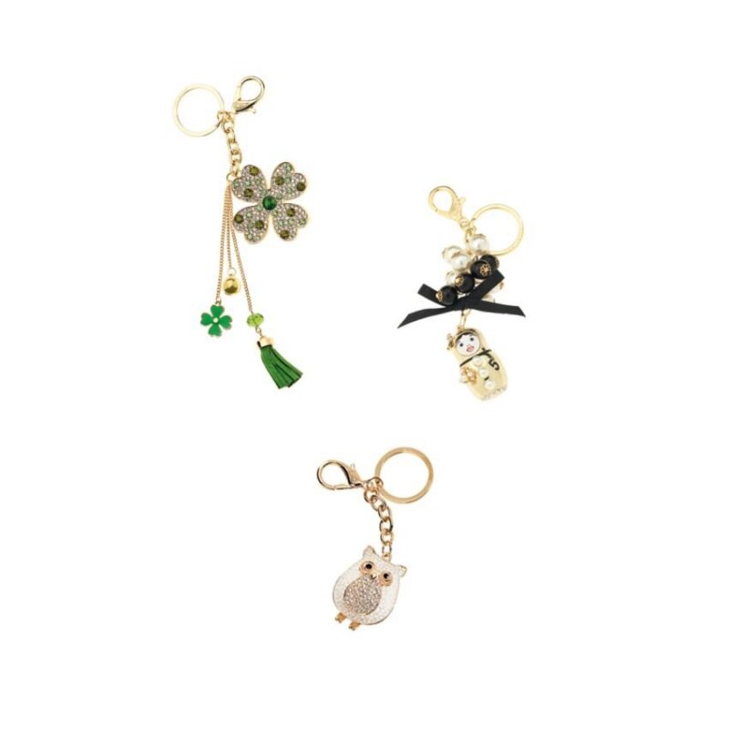 Ottaviani - Portachiavi Coccinella - Acciaio Con Strass