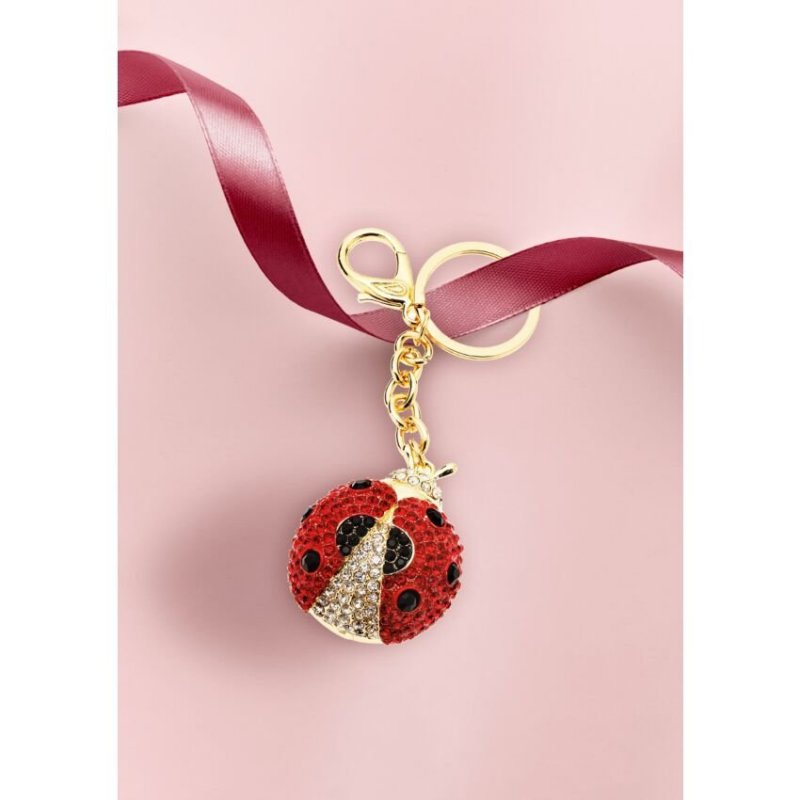Ottaviani - Portachiavi Coccinella - Acciaio Con Strass