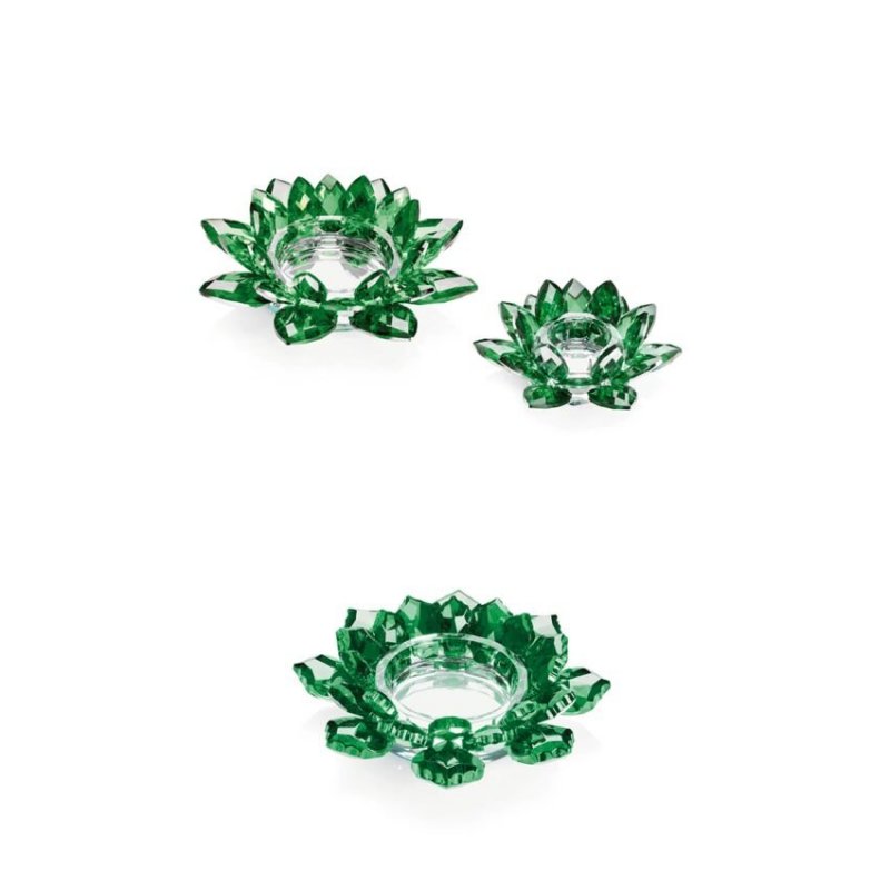 Ottaviani - Portacandela Stella - Cristallo Verde