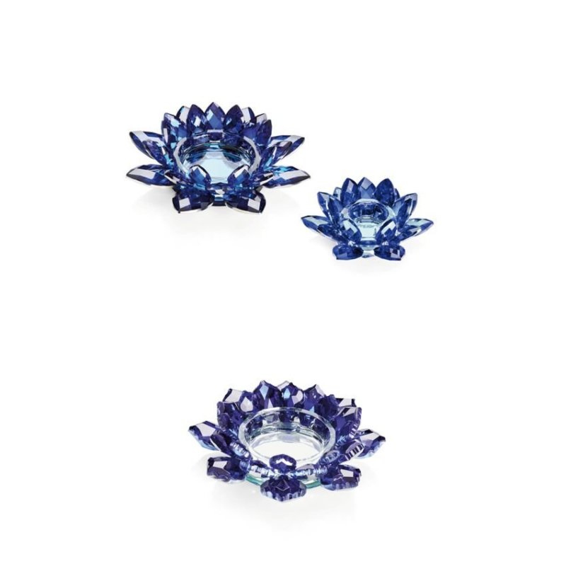 Ottaviani - Portacandela Stella - Cristallo Blu