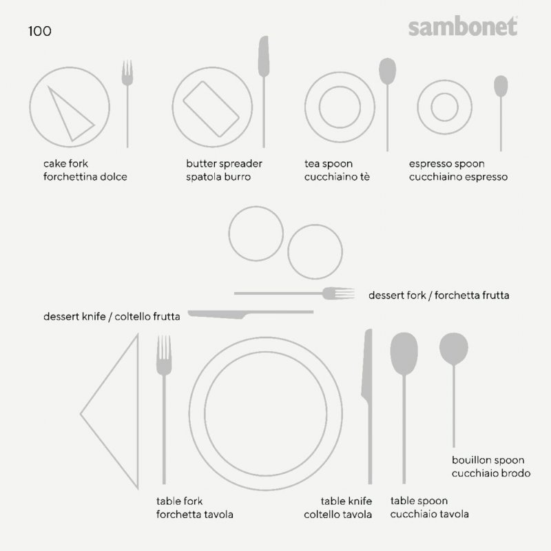 Sambonet - Set 6 Forchettine Dolce - Acciaio Inox