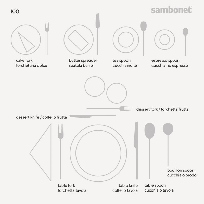 Sambonet - Servizio Tavola 24 Posate - Acciaio Inox