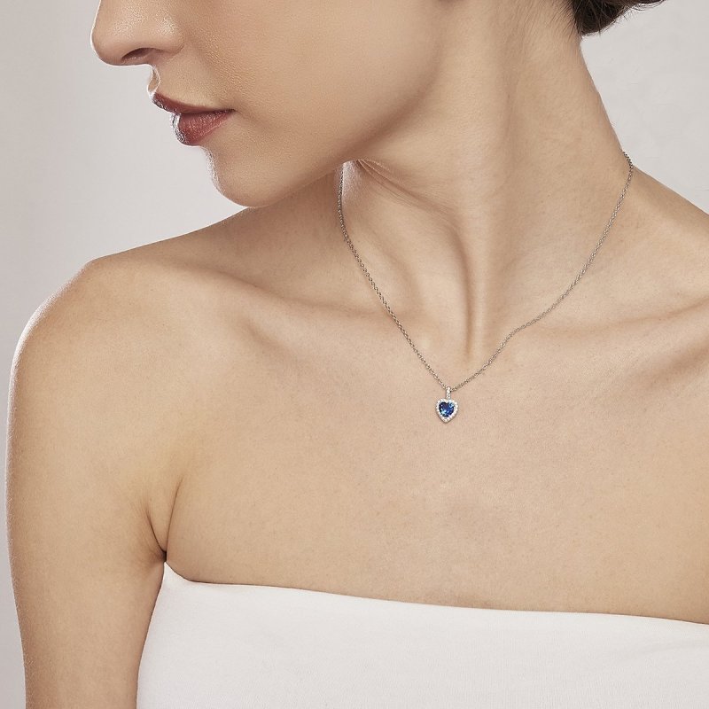 Mabina - Girocollo Argento 925 - Zaffiro Sintetico