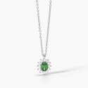 Mabina - Girocollo In Argento - Smeraldo Sintetico