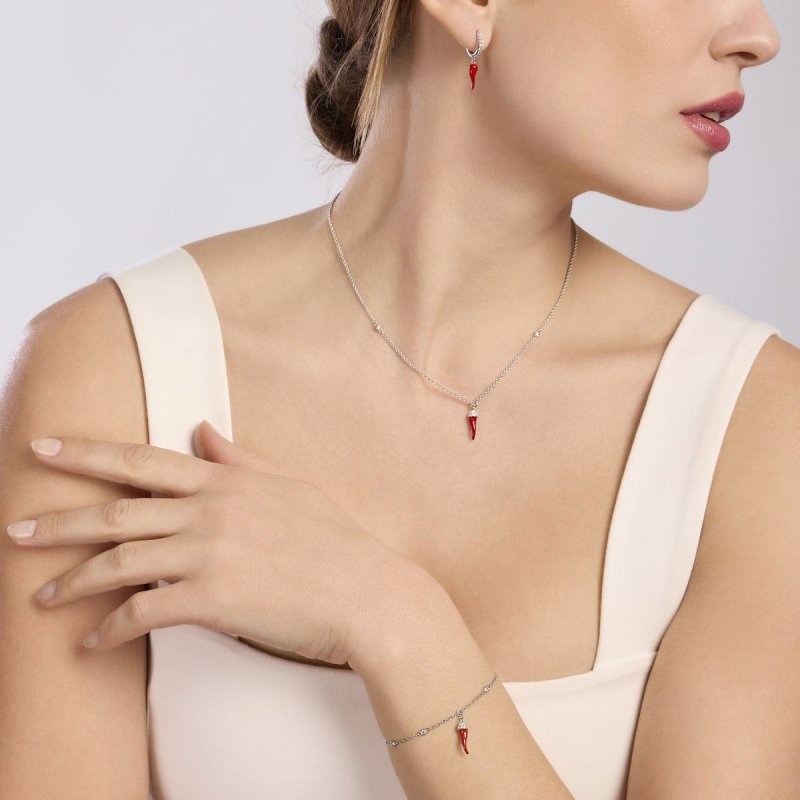 Mabina - Girocollo Argento 925 - Smalto - Zirconi