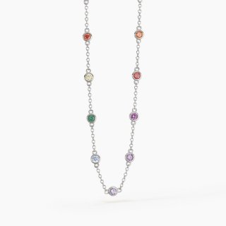 Mabina - Girocollo In Argento 925 - Zirconi Multicolor