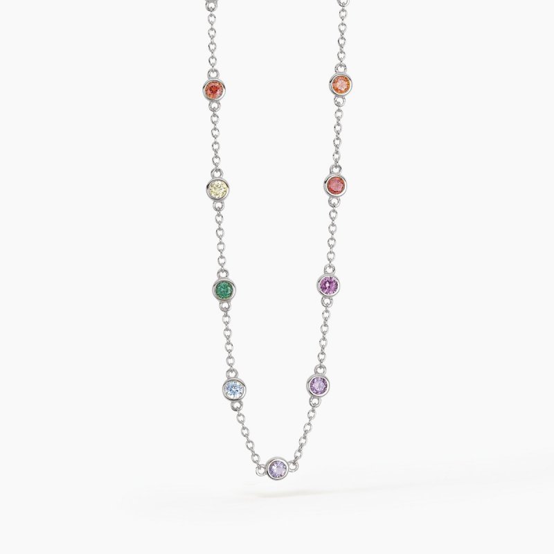Mabina - Girocollo In Argento 925 - Zirconi Multicolor