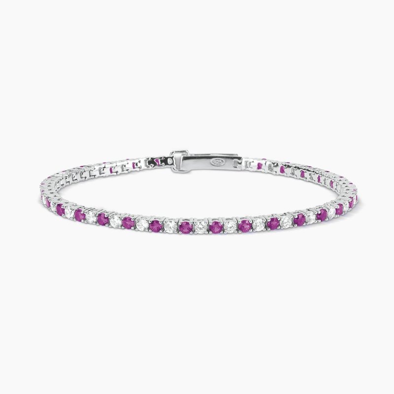 Mabina - Bracciale Tennis - Argento 925 - Rubino