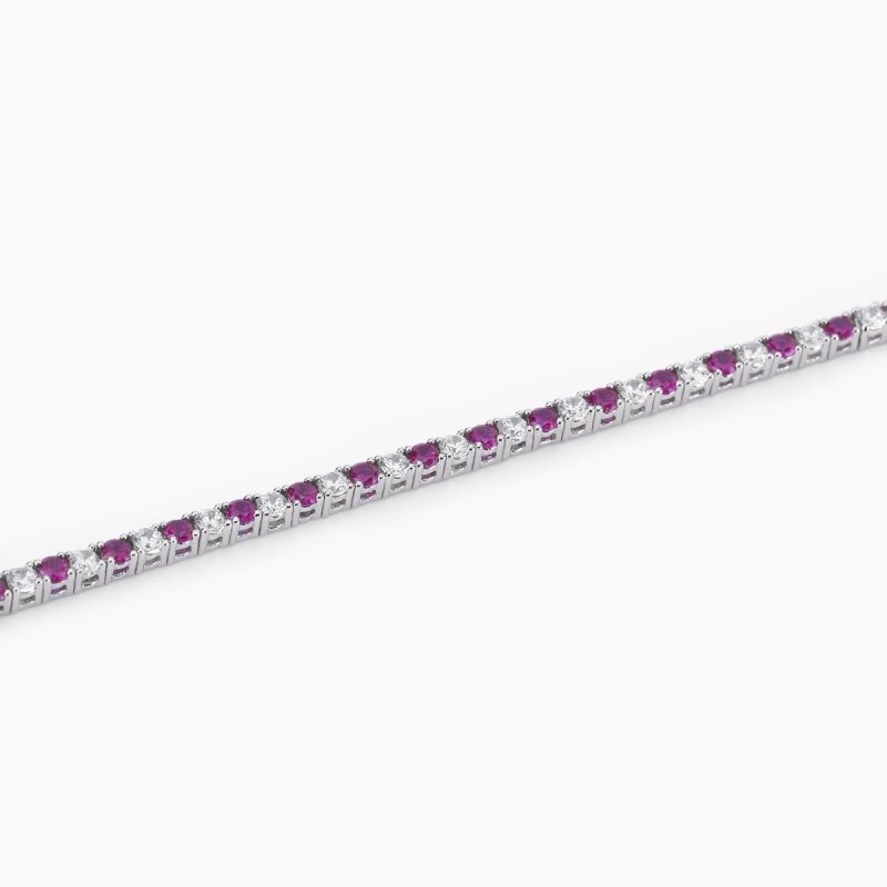 Mabina - Bracciale Tennis - Argento 925 - Rubino