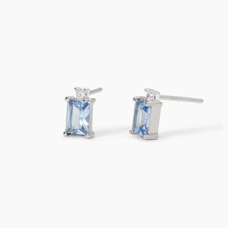 Mabina - Orecchini In Argento 925 - Acquamarina Sint