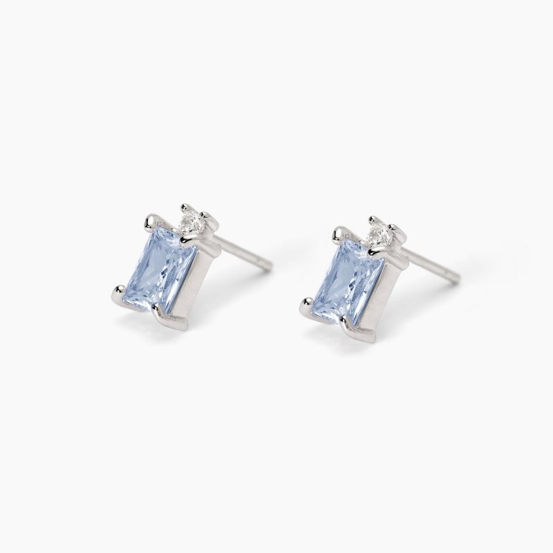 Mabina - Orecchini In Argento 925 - Acquamarina Sint