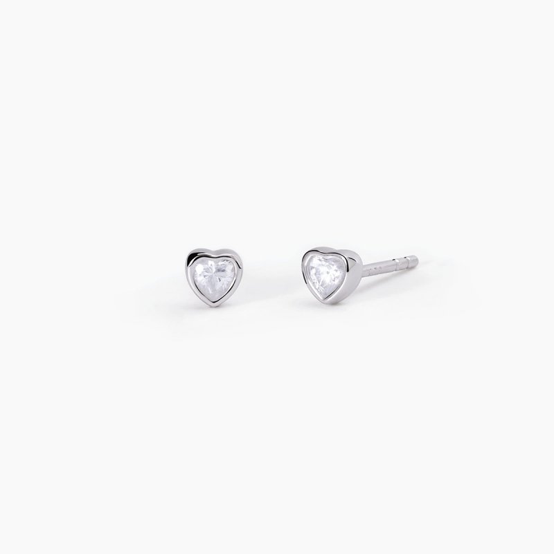 Mabina - Orecchini In Argento - Zirconi Cuore