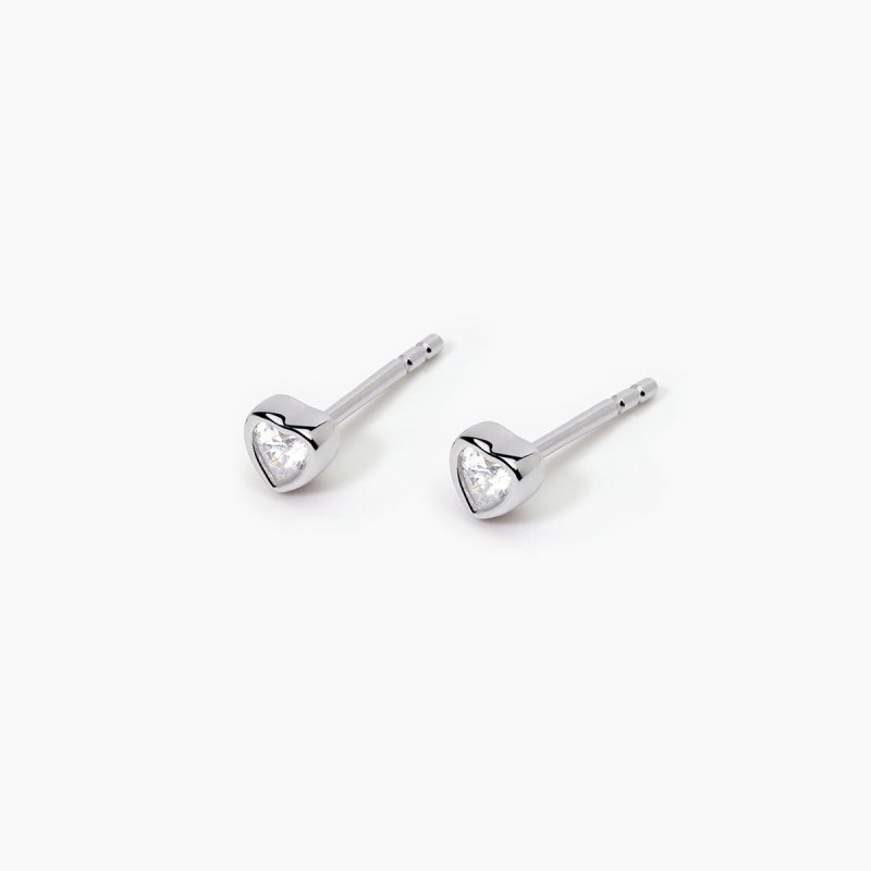 Mabina - Orecchini In Argento - Zirconi Cuore
