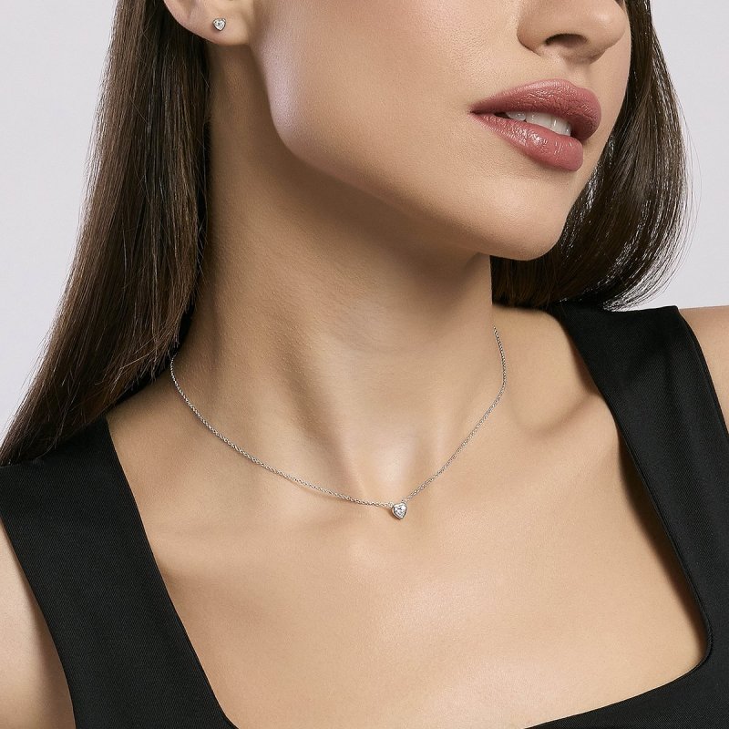 Mabina - Orecchini In Argento - Zirconi Cuore