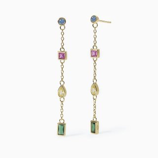 Mabina - Orecchini Argento - Zirconi Multicolor