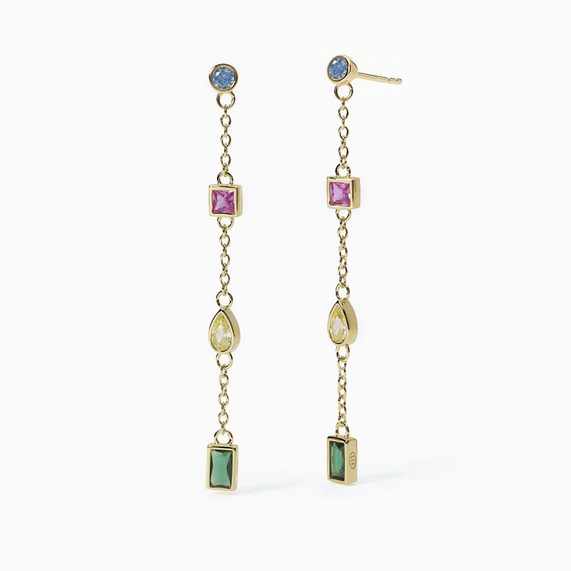 Mabina - Orecchini Argento - Zirconi Multicolor