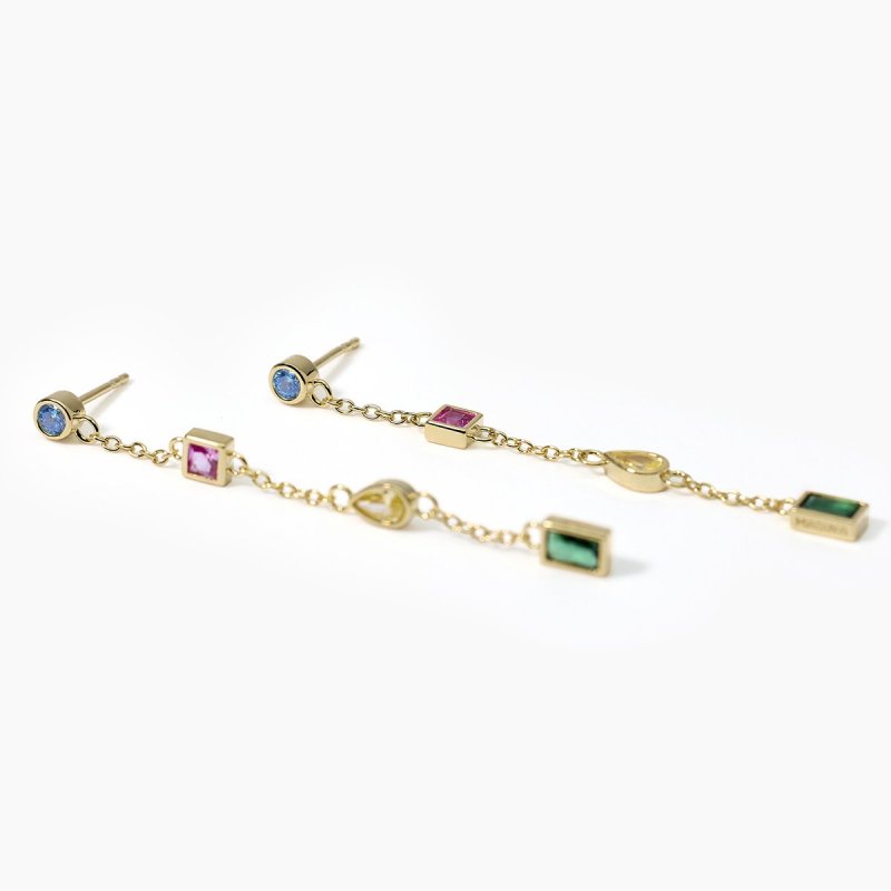Mabina - Orecchini Argento - Zirconi Multicolor